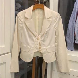 Bebe Ivory Blazer 0 gold buttons